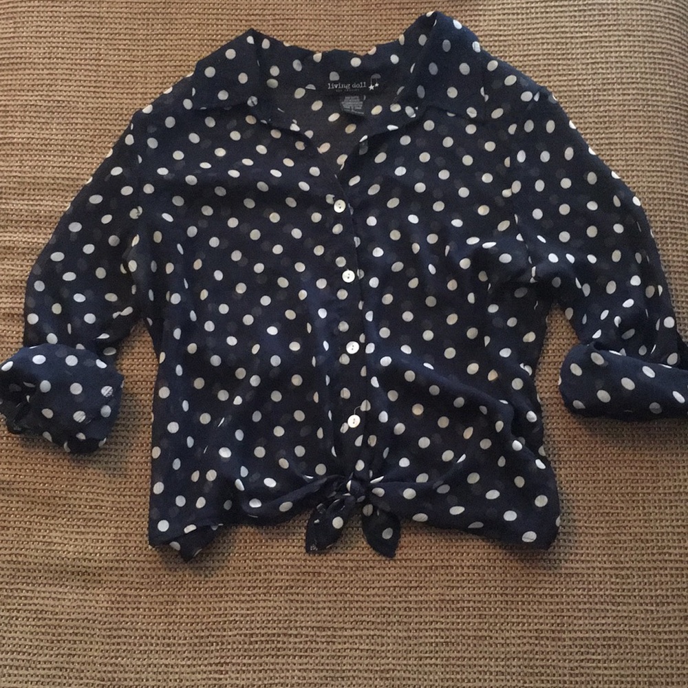Polka Dot Button Down